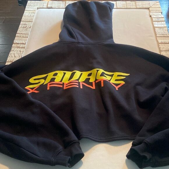 Savage x Fenty ESSENTIAL RACER CROPPED HOODIE 1X - Picture 5 of 13